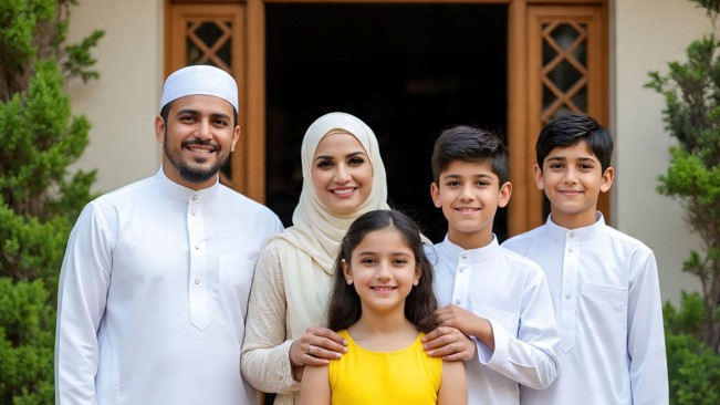 Ilustrasi Keluarga (Meta AI)